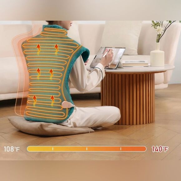 MaxKare Large Heating Pad, 4 Heat Settings, Auto Shut-Off, 24” x 33” - NIB - Picture 4 of 10